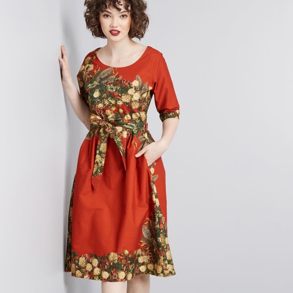 NWT RARE Modcloth Organic Cotton Swing Dress - Picture 3 of 8